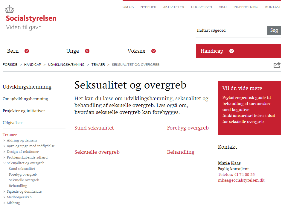 Bilde av nettsiden til Socialstyrelsen © Socialstyrelsen